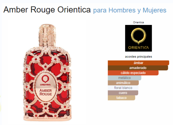 ORIENTICA AMBER ROUGE UNISEX