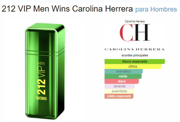 CAROLINA HERRERA 212 VIP WINS MEN