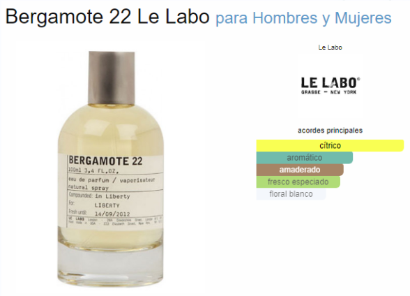 LE LABO BERGAMOTE 22 UNISEX