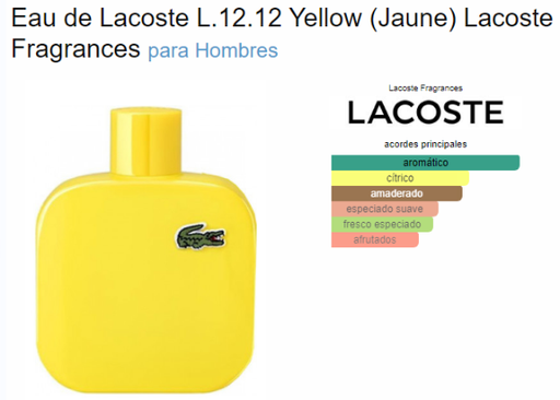 [420632] LACOSTE L 12 JAUNE (AMARILLA) MEN